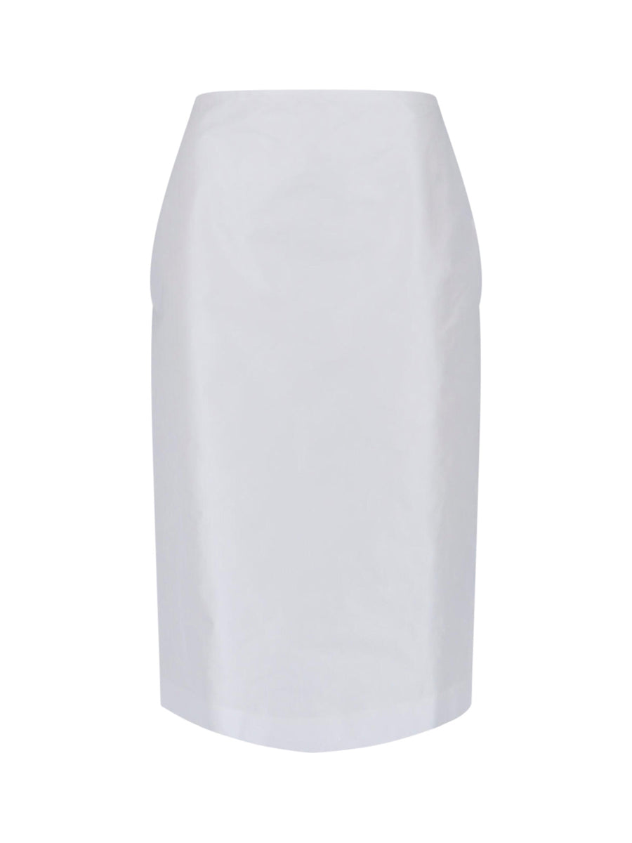 Jil Sander 100% polyester skirt in white
