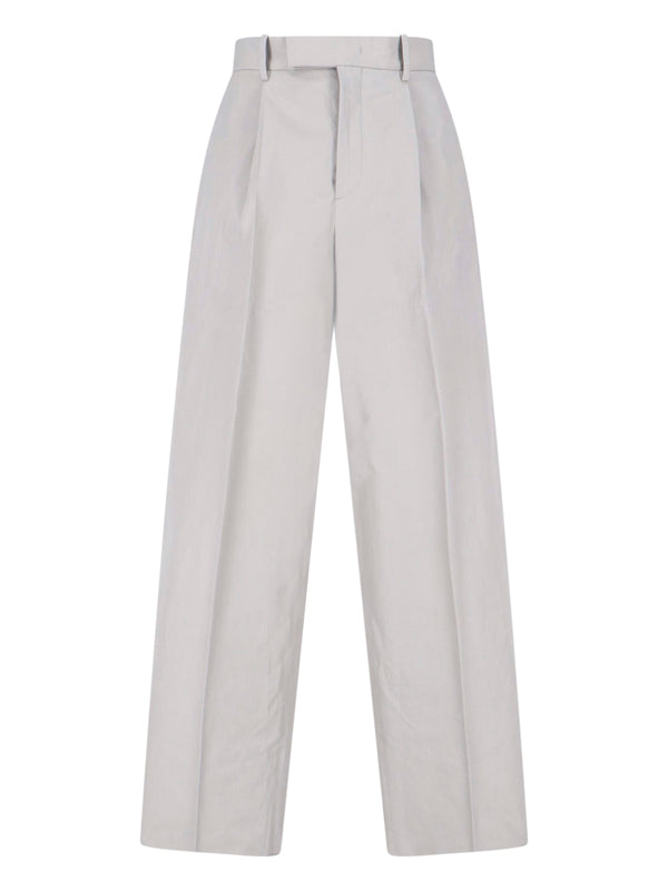 Jil Sander 100% Cotton trousers in gray