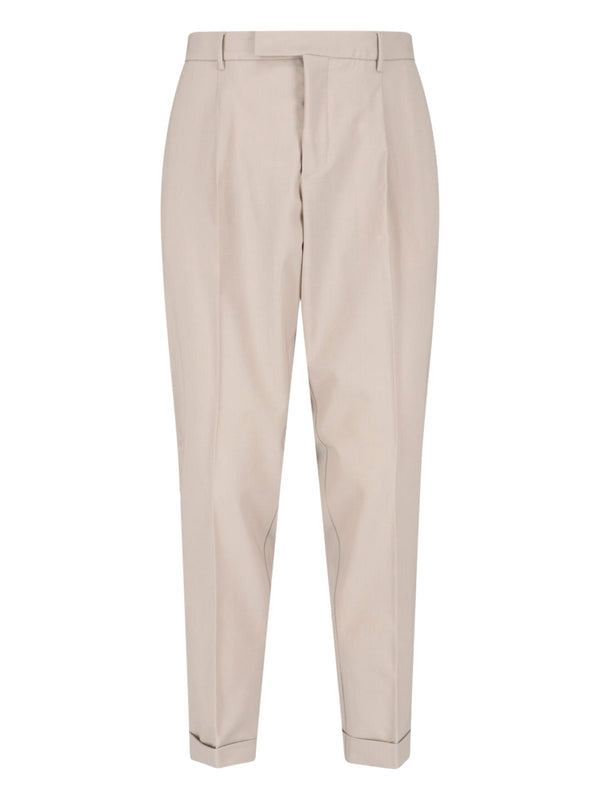 Cruna 95% Virgin Wool trousers in beige
