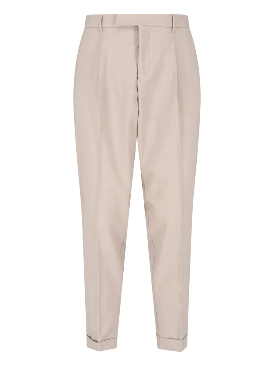 Cruna 95% Virgin Wool trousers in beige