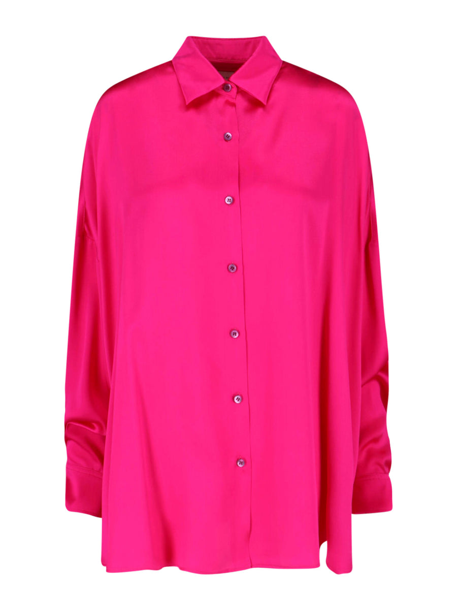 Dries Van Noten 100% silk shirt in pink
