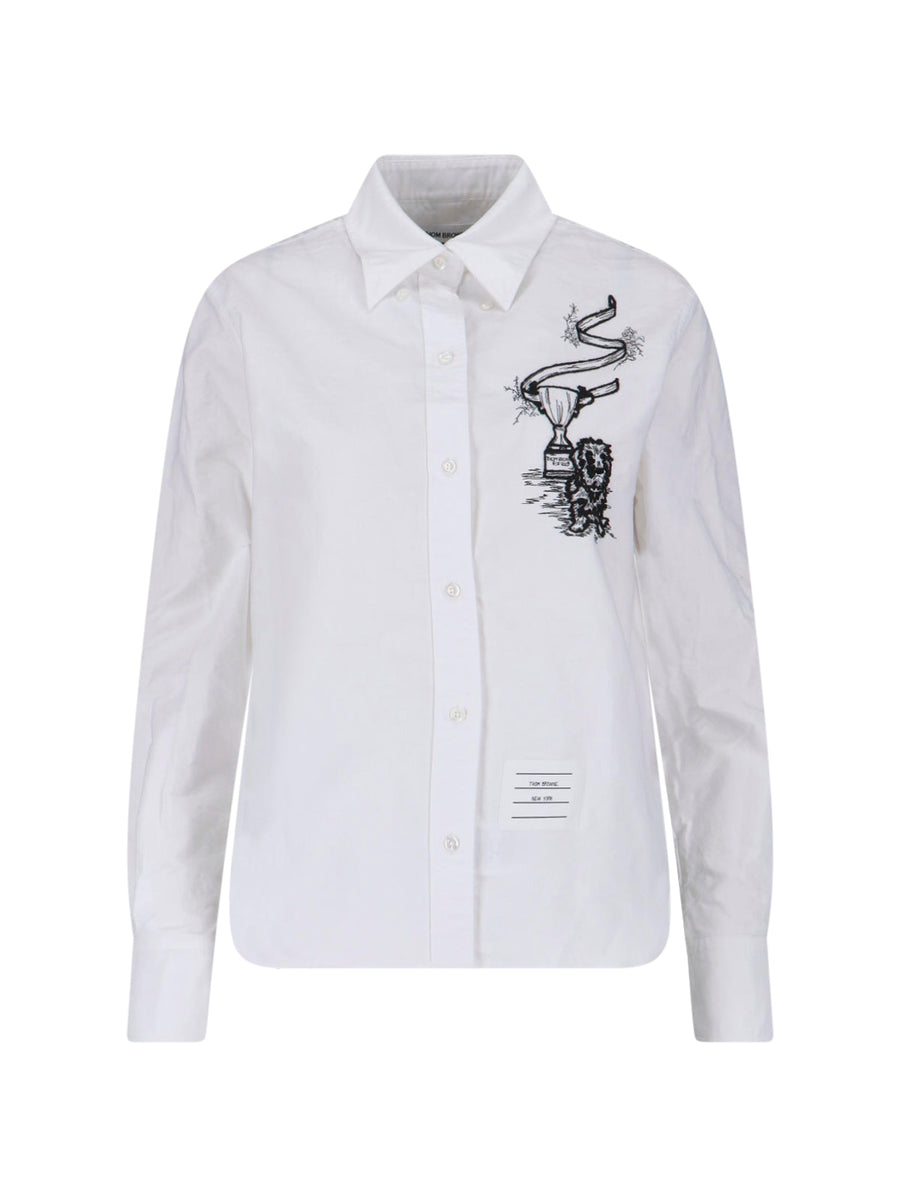 Thom Browne 100% Cotton shirt in white