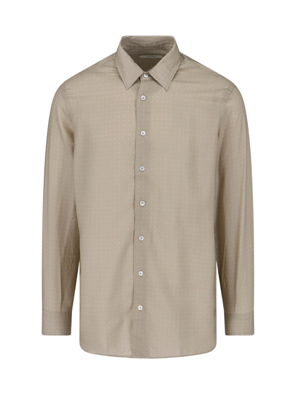 Lardini 100% lyocell shirt in beige