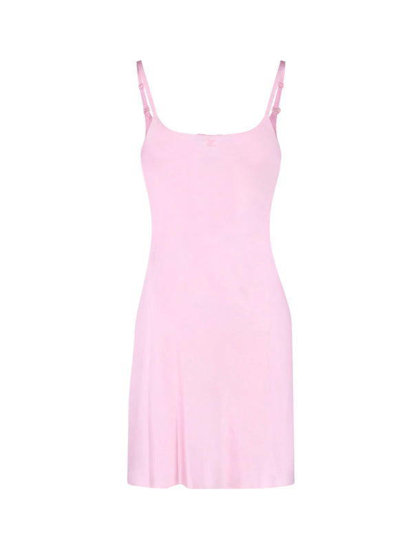 CourrèGes 100% silk dress in pink