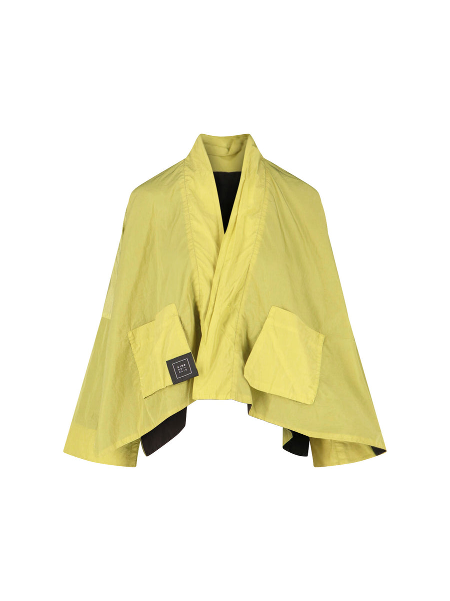 Kimono Rain 100% polyamide jacket in yellow