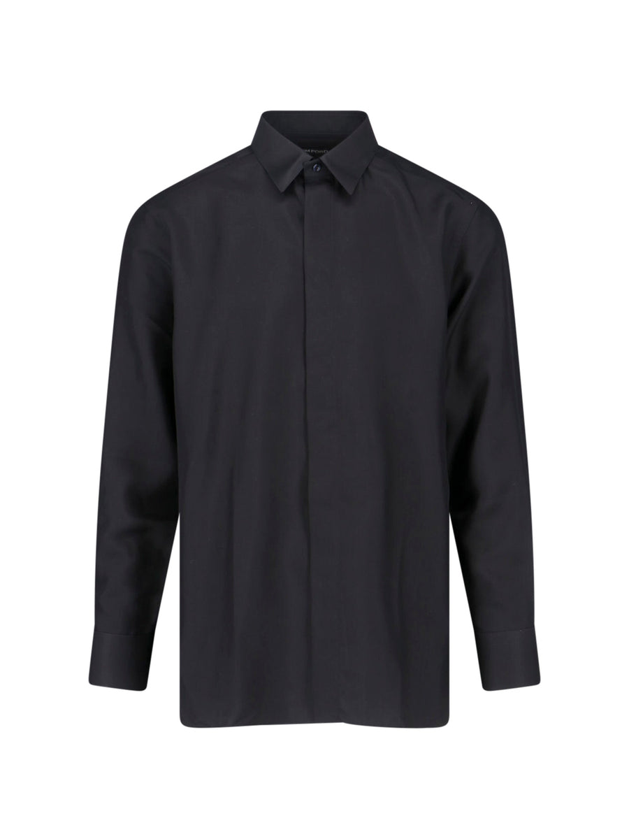 Tom Ford 55% Cupro shirt in black