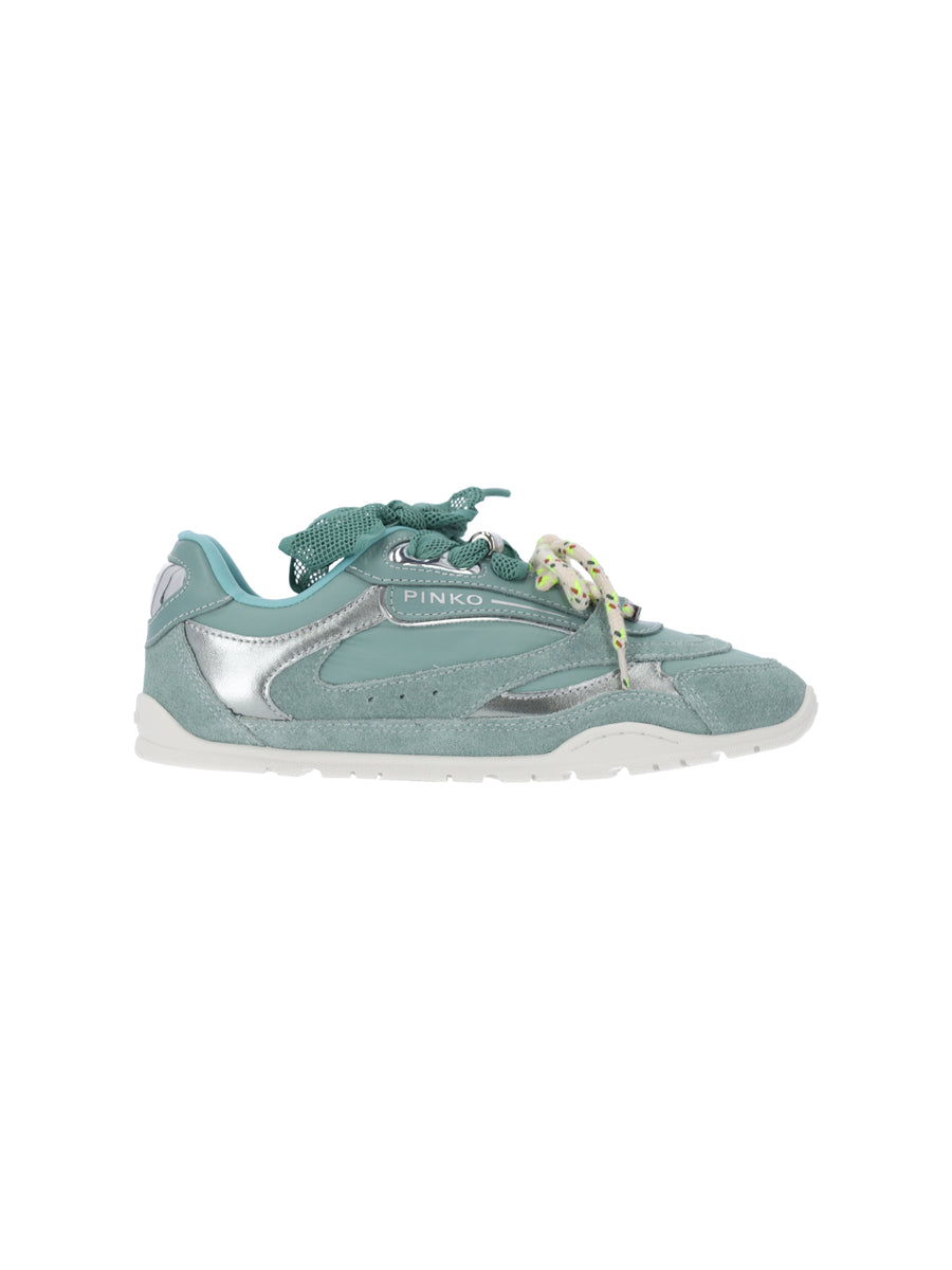 Pinko Upper: 69% Cow Leather sneaker in green