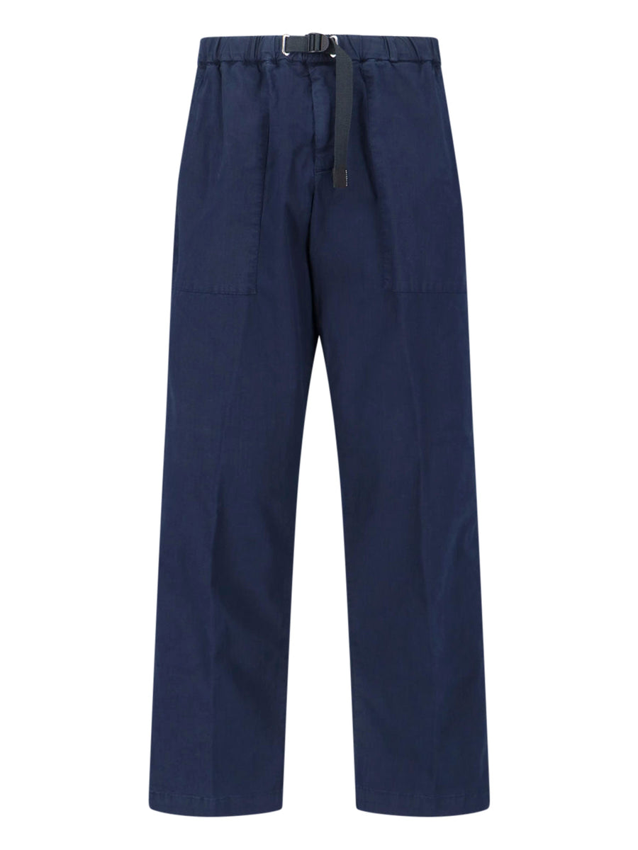White Sand 97% cotton trousers in navy
