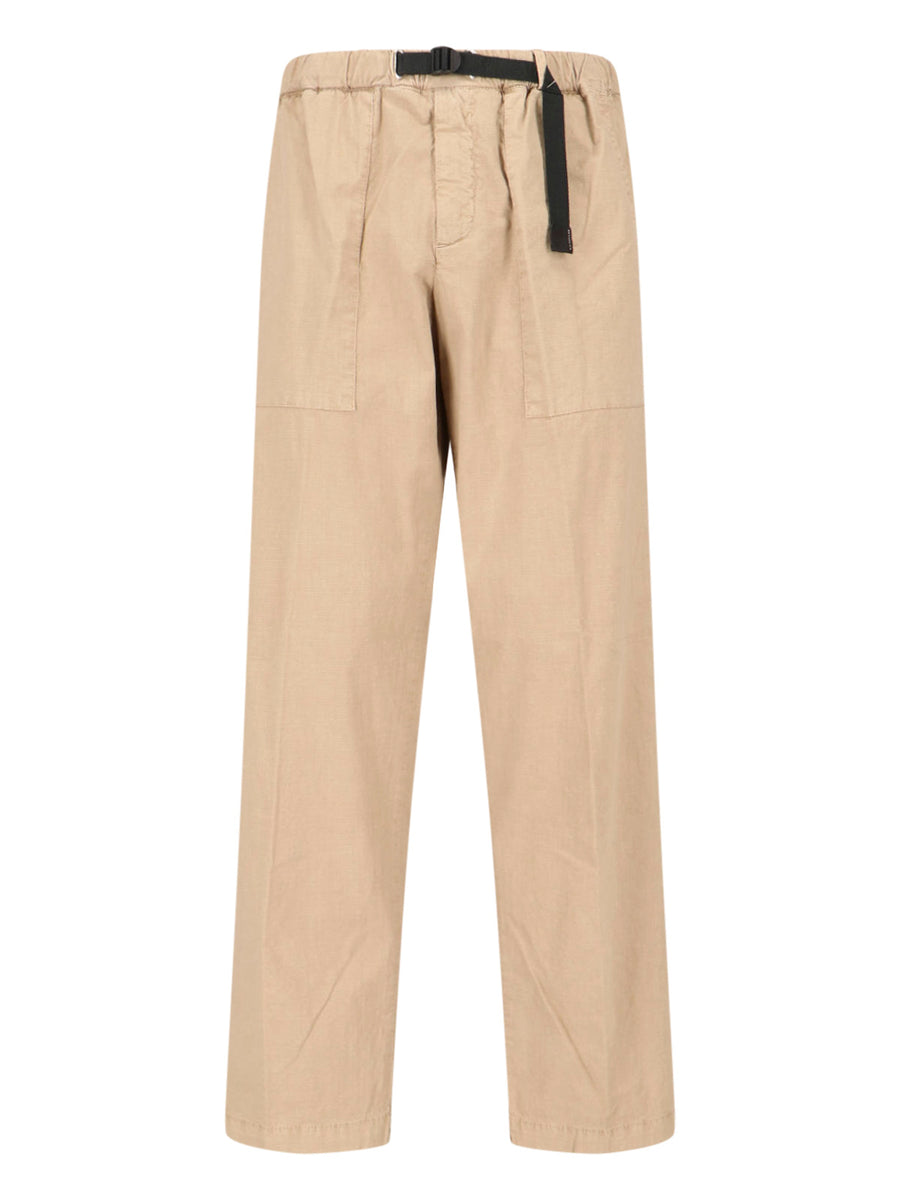 White Sand 97% cotton trousers in beige