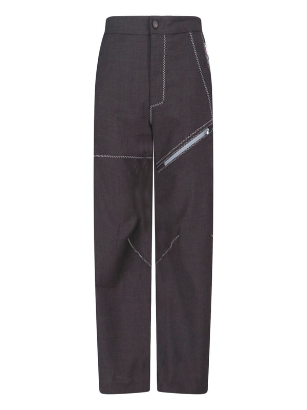 Kiko Kostadinov 100% virgin wool trousers in gray