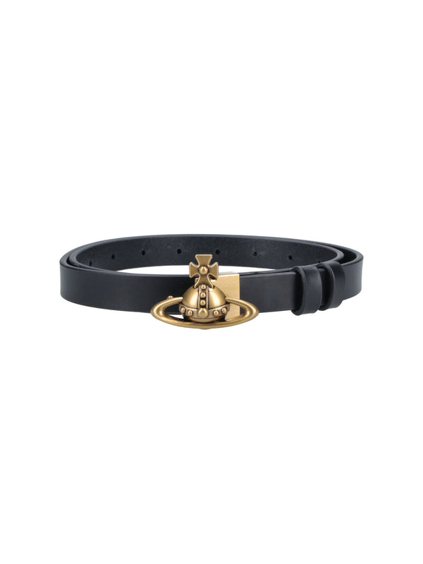 Vivienne Westwood 100% cow leather belt in black