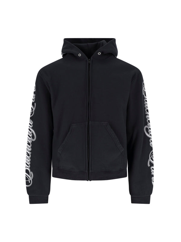 Balenciaga Ttvm 100% Cotton hoodie in black