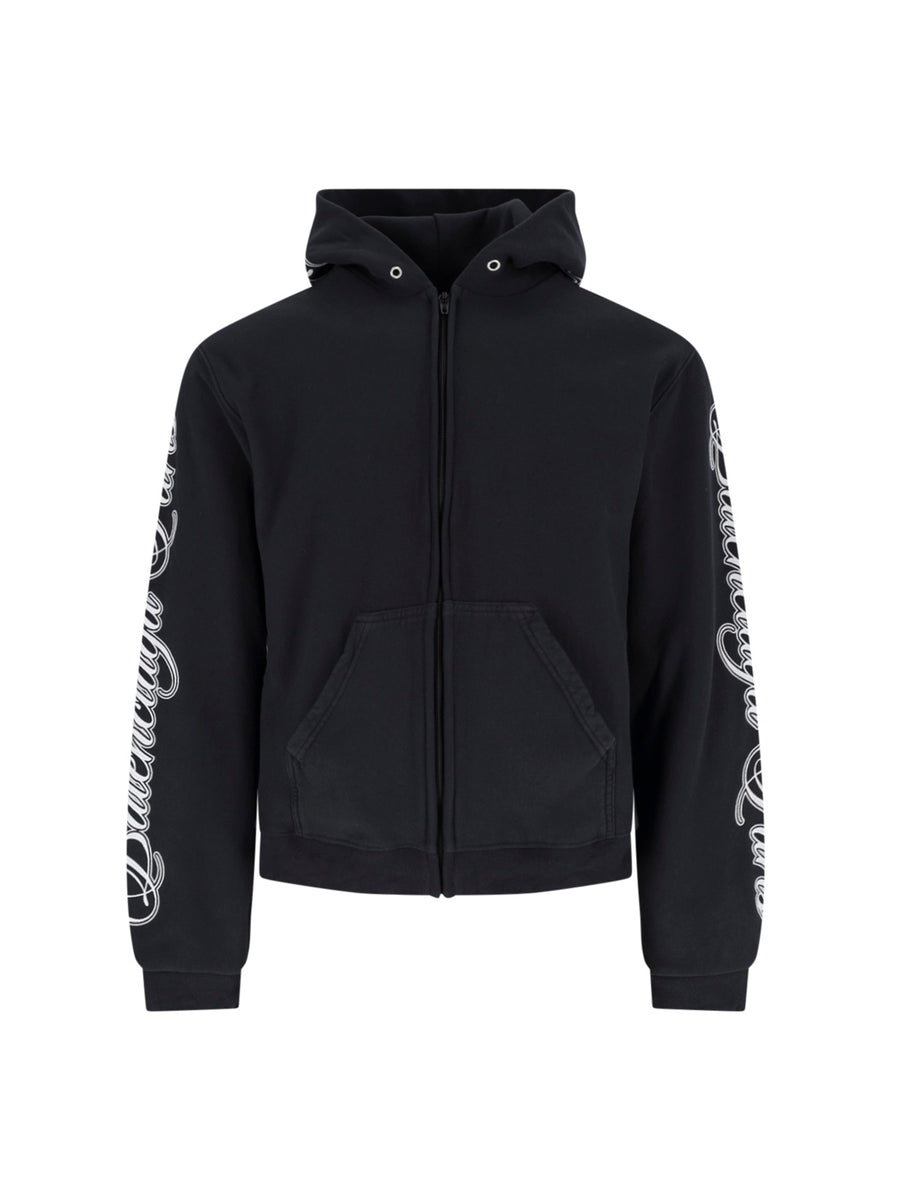 Balenciaga Ttvm 100% Cotton hoodie in black