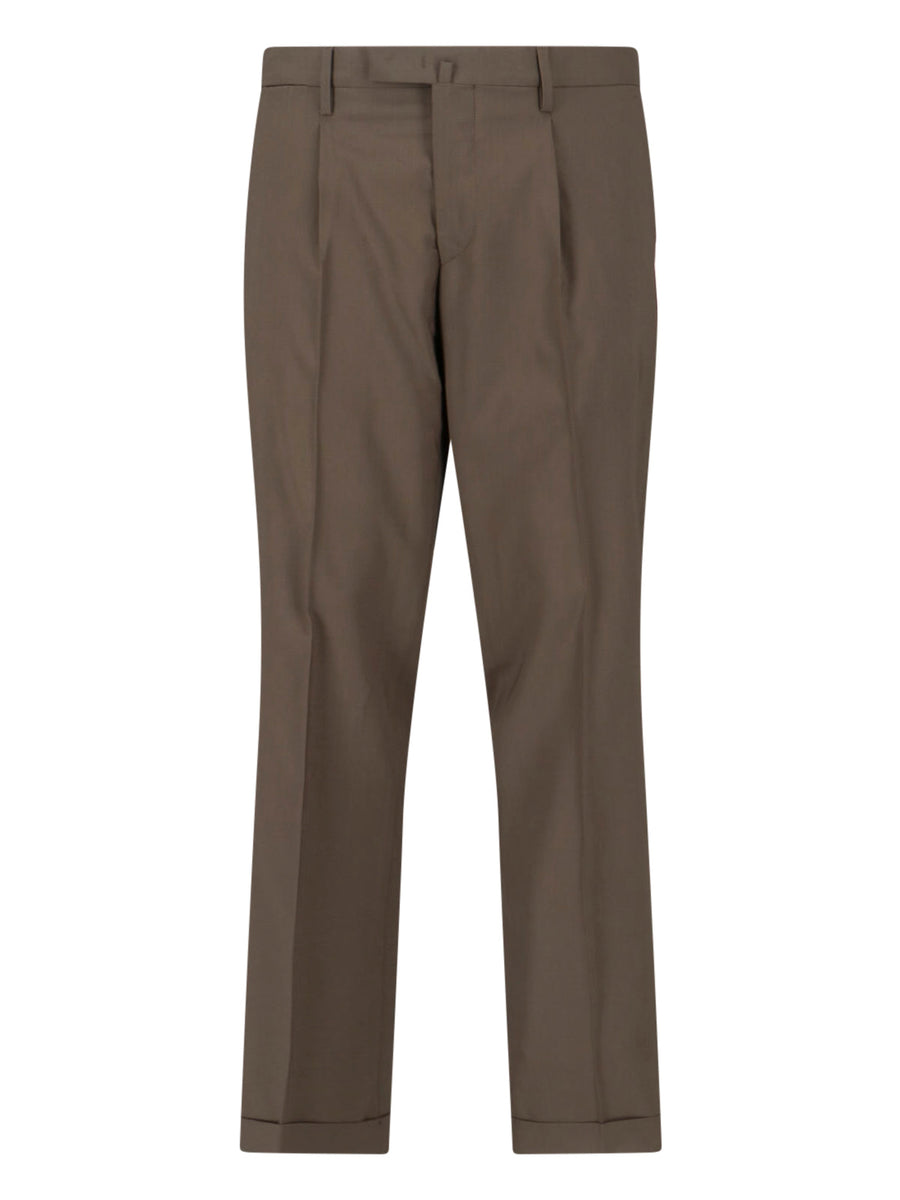 Italist 55% Virgin Wool trousers in brown