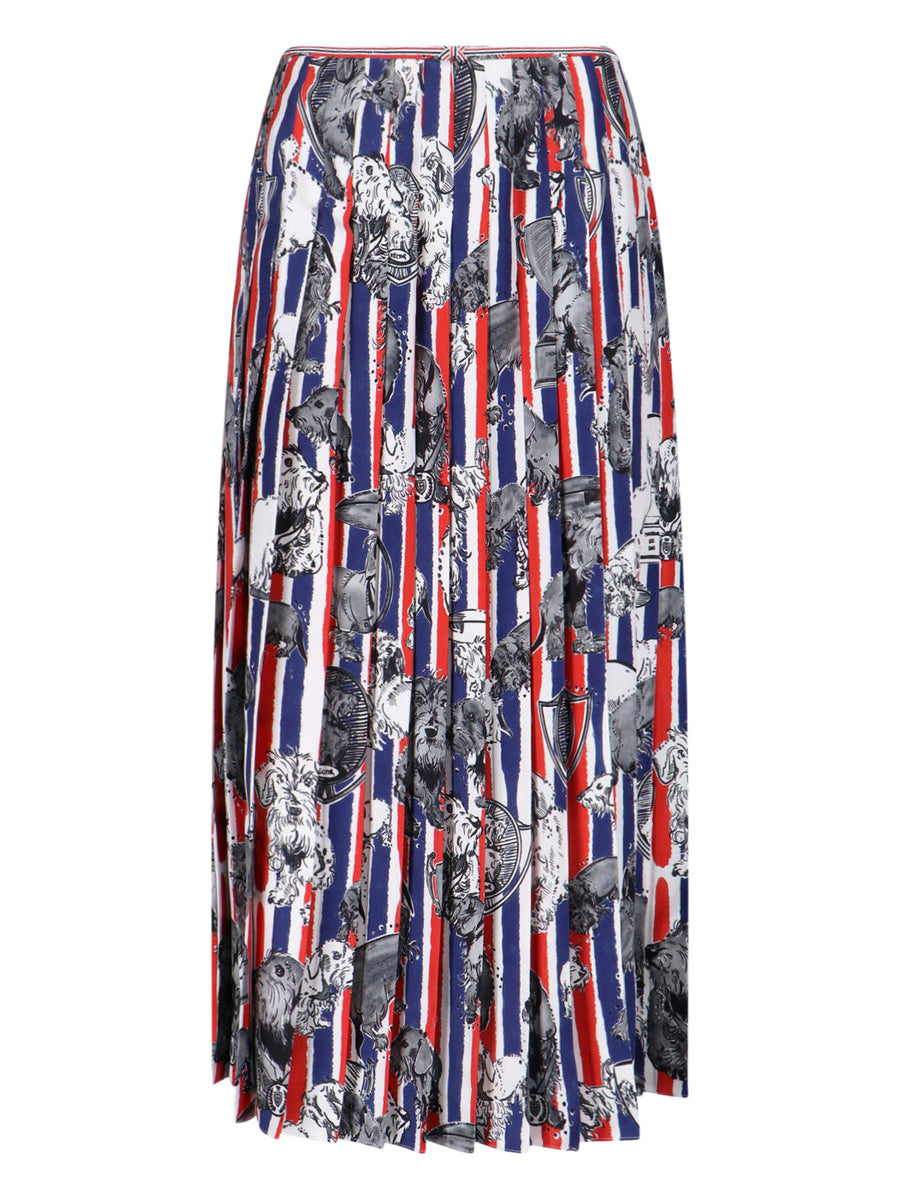 Thom Browne 100% silk skirt in multicolor