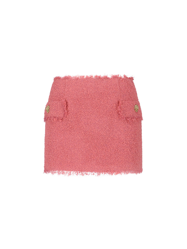 Balmain 81% Virgin Wool skirt in pink