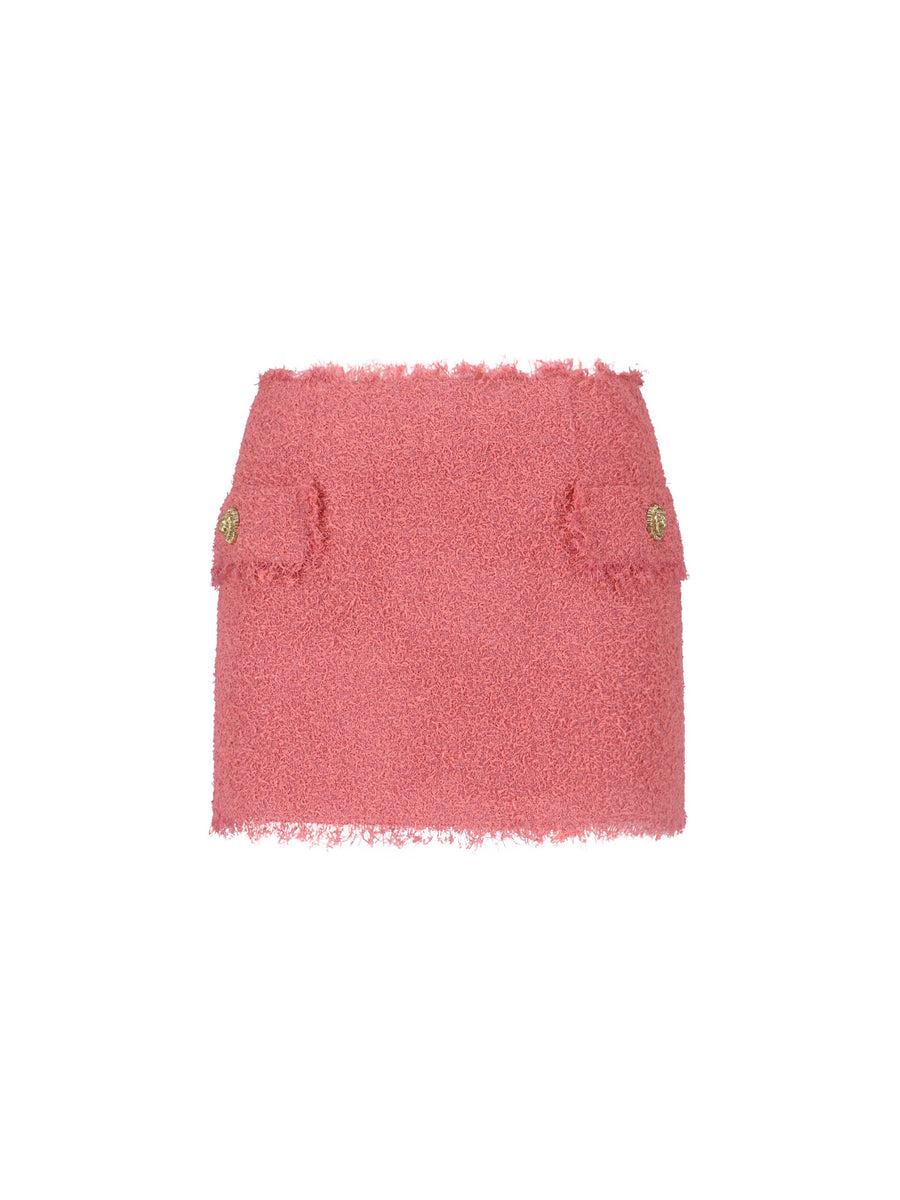 Balmain 81% Virgin Wool skirt in pink
