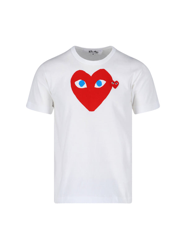 Comme Des Garcons Play 100% Cotton t-shirt in white