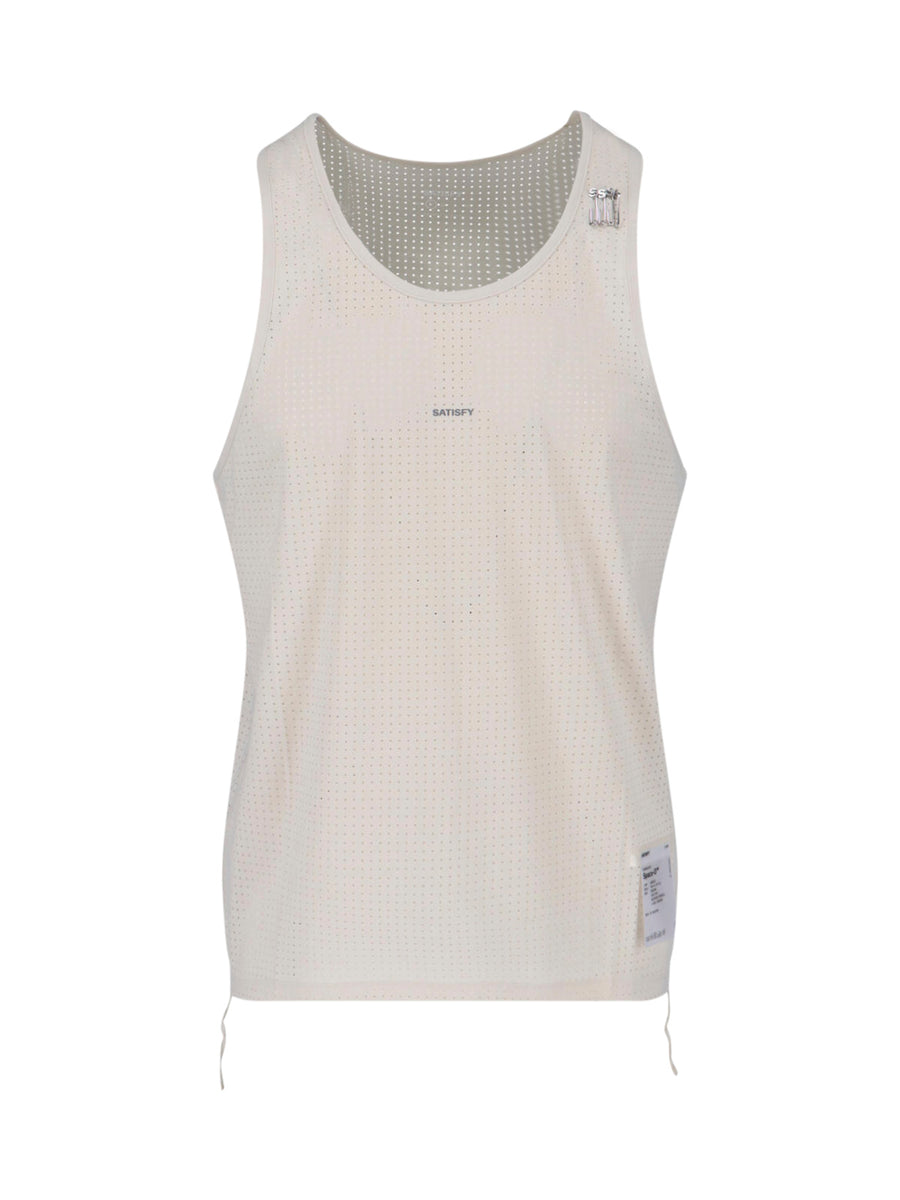 Satisfy 73% Polyamide tank top in white