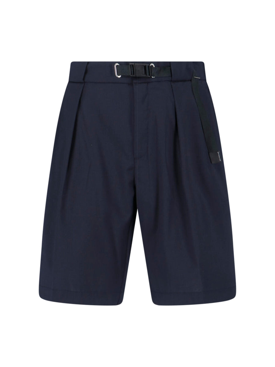 White Sand 54% Polyester bermuda shorts in navy