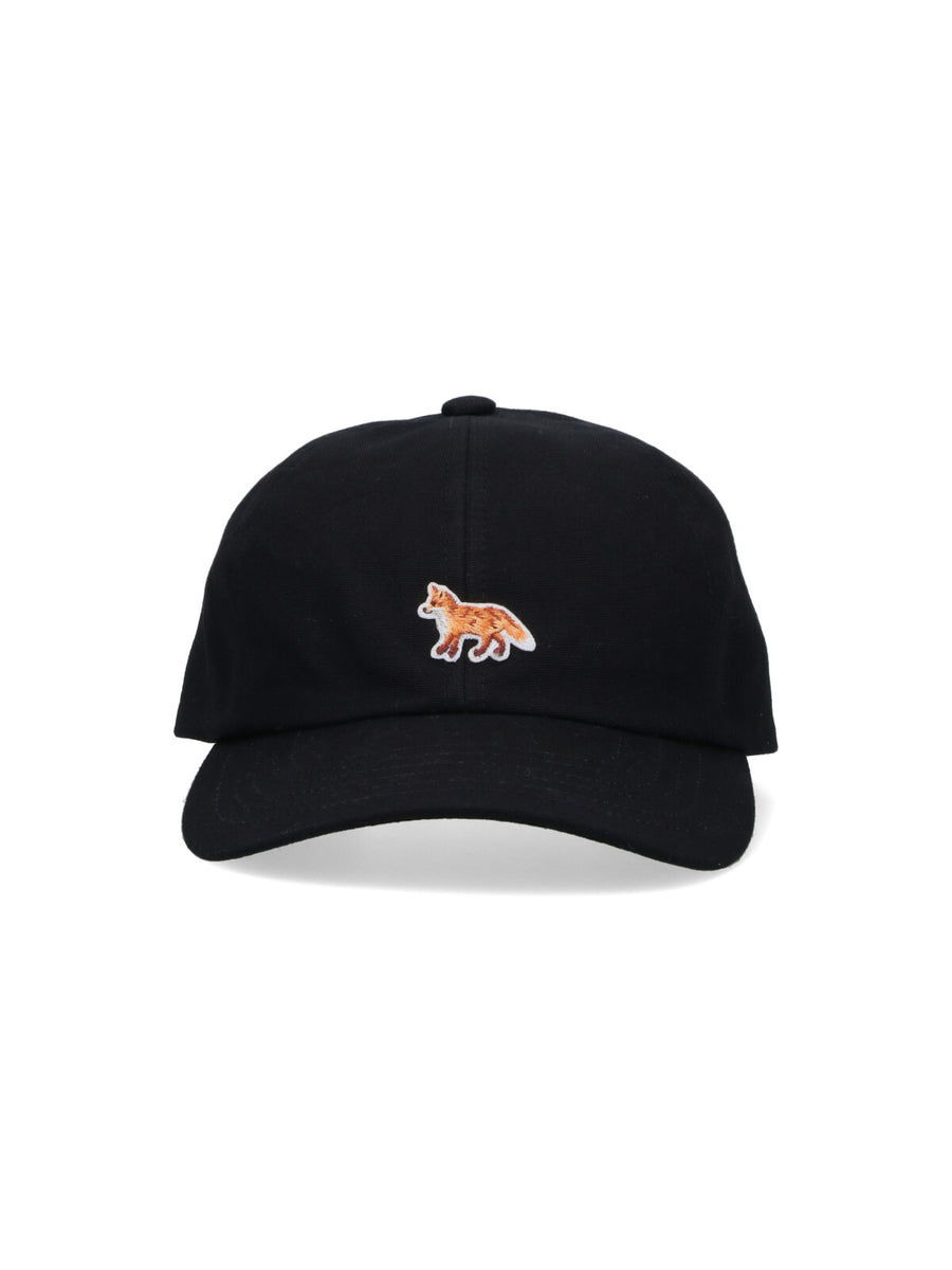 Maison Kitsune' OW06109WB0026 100% Cotton baseball cap in black