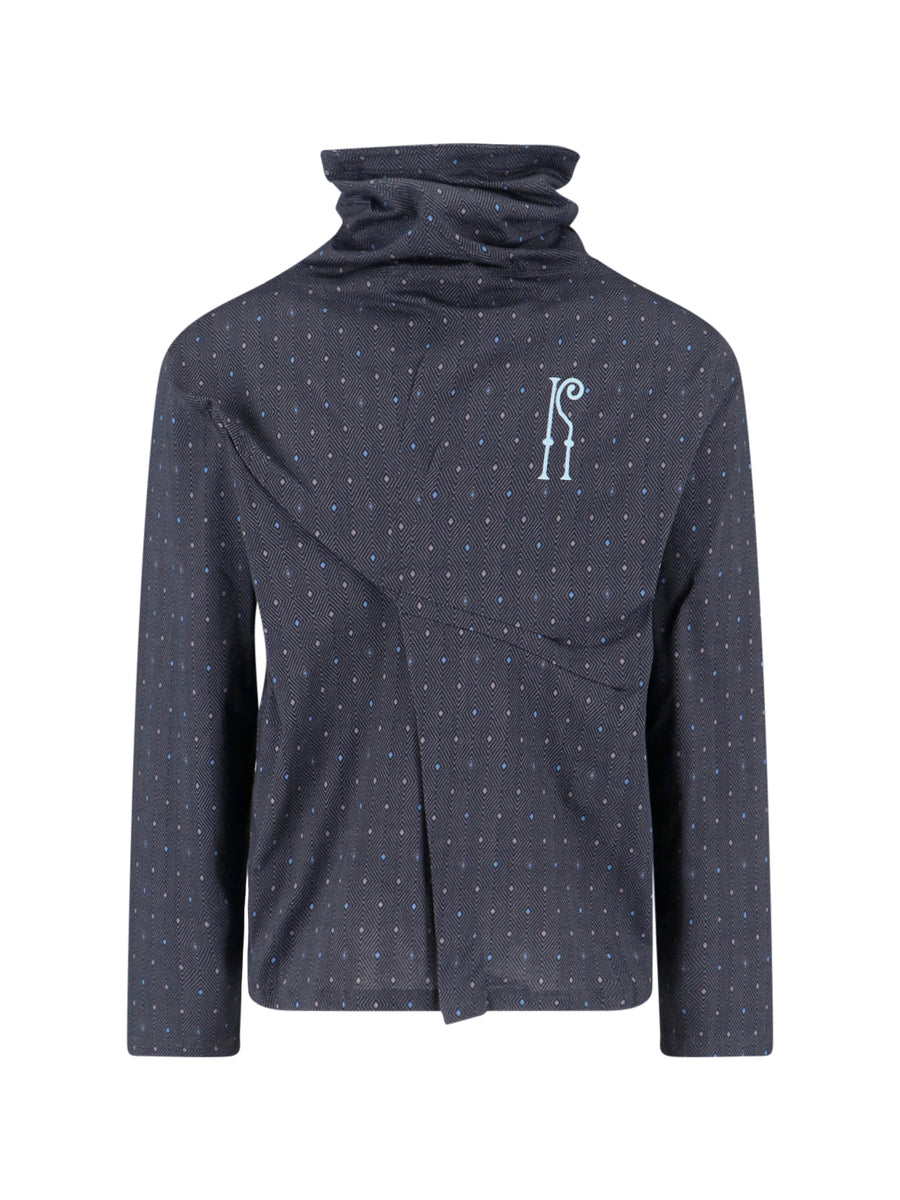 Kiko Kostadinov 100% Cotton sweater in black