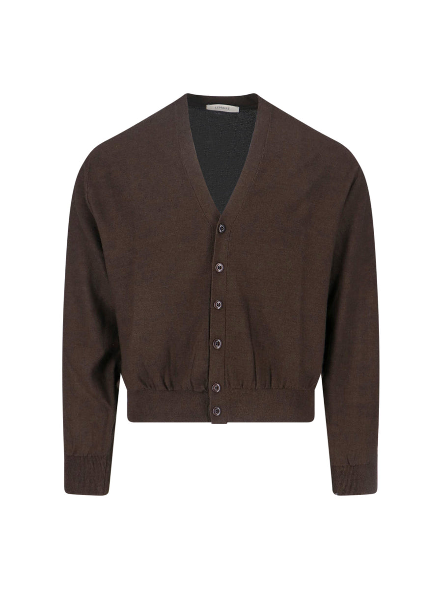 Lemaire 50% Acrylic cardigan in brown