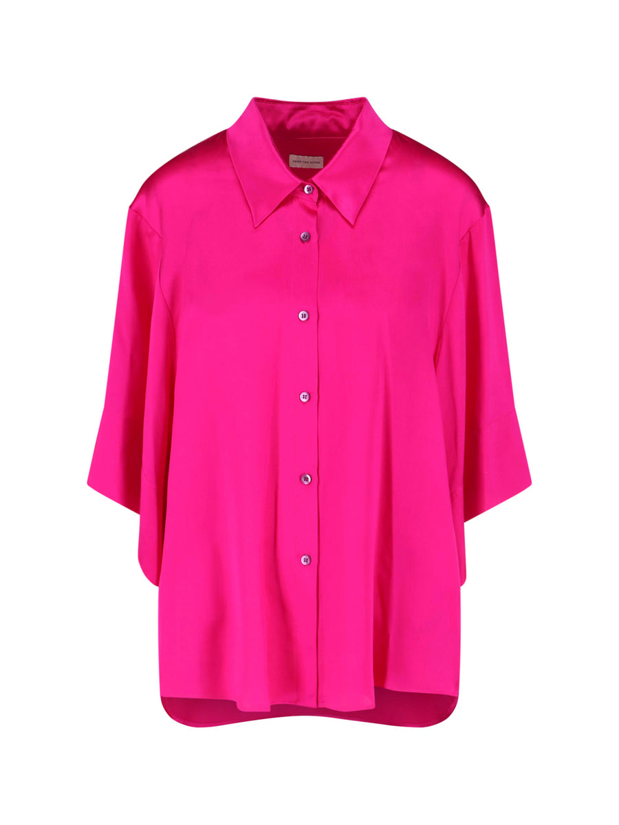 Dries Van Noten 100% silk shirt in pink