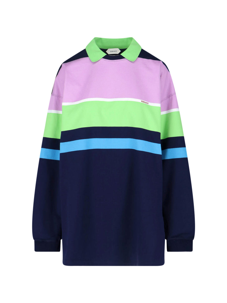 Versace 100% Cotton polo in navy