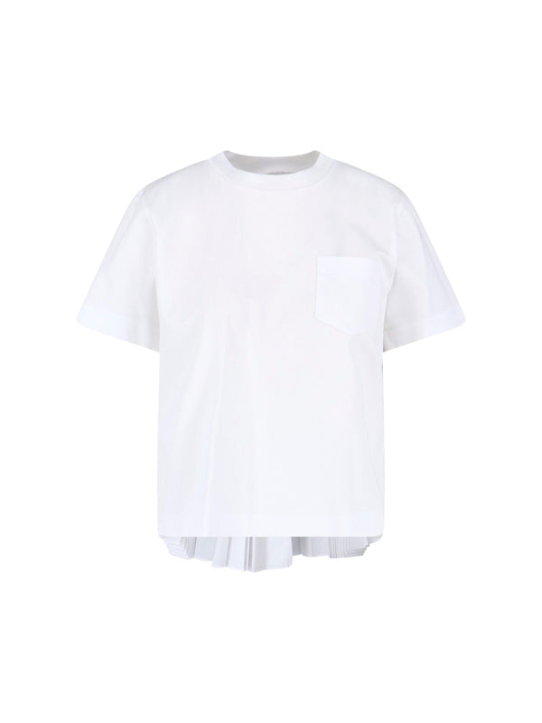 Sacai 100% Cotton t-shirt in white