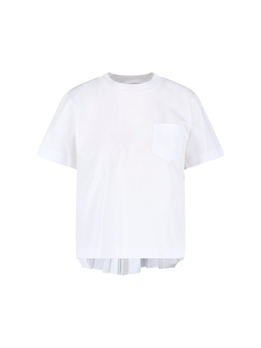 Sacai 100% Cotton t-shirt in white