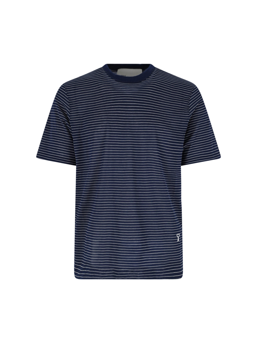 AMI Paris 100% Cotton t-shirt in navy