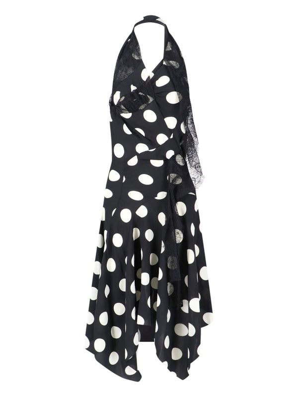 Junya Watanabe 100% polyester dress in black