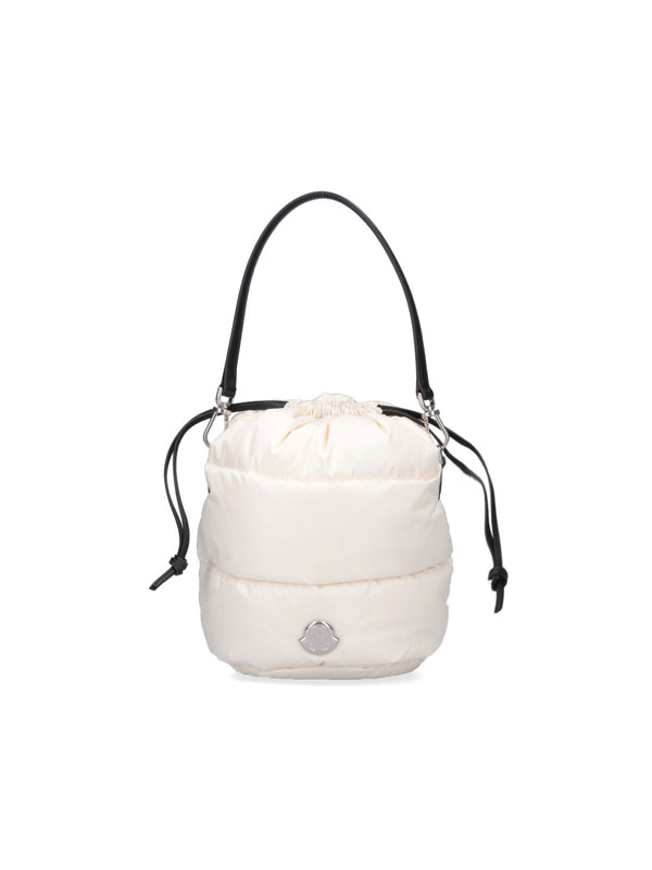 Moncler Outer: 100% Polyamide bucket bag in white