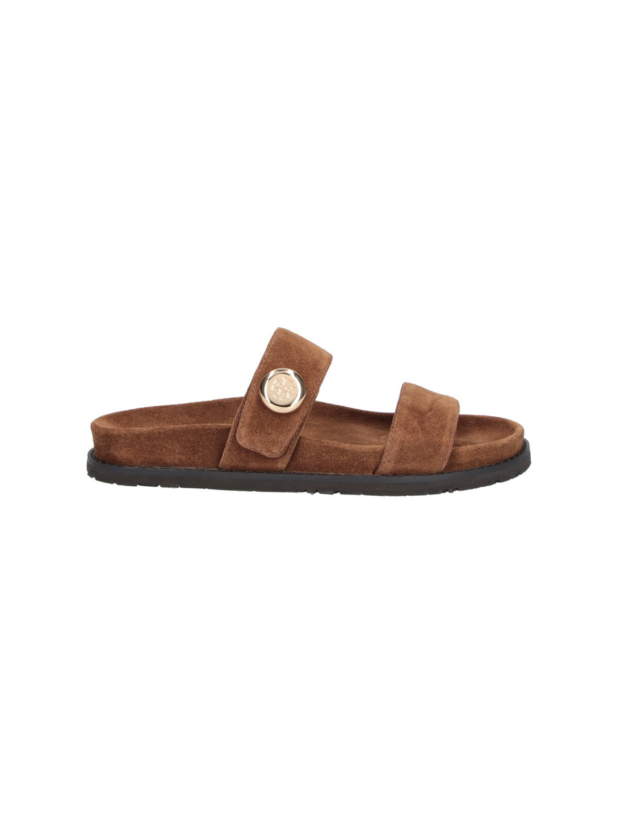 Tory Burch Upper: 100% Bovine Leather sandal in brown