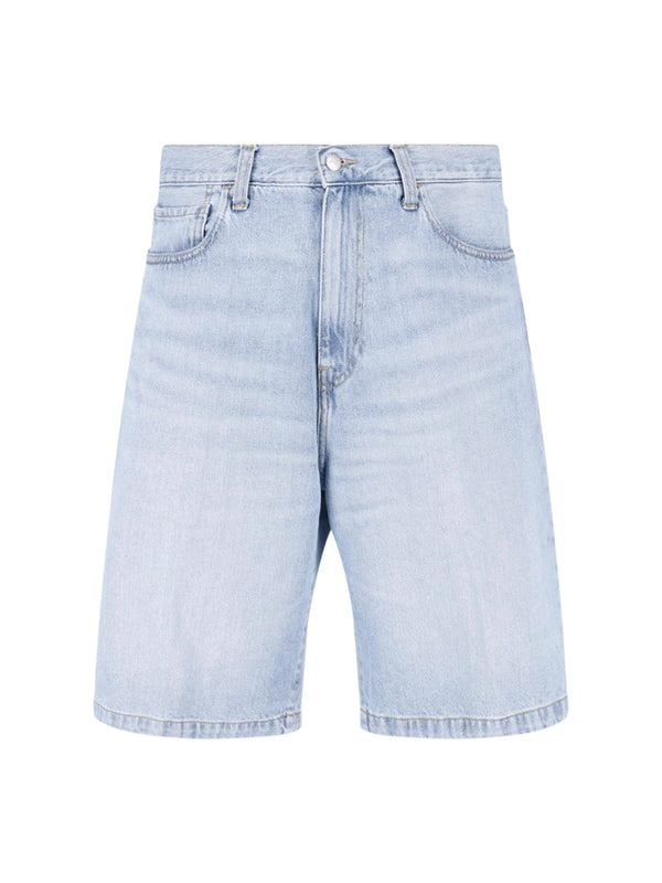 Carhartt Wip 100% Cotton denim shorts in blue