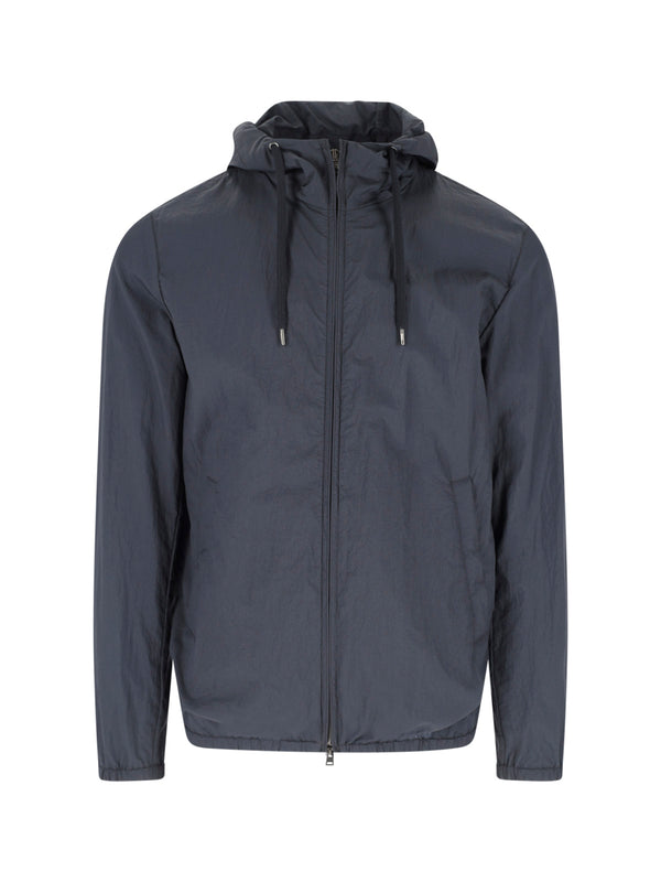 Herno 100% polyamide jacket in blue
