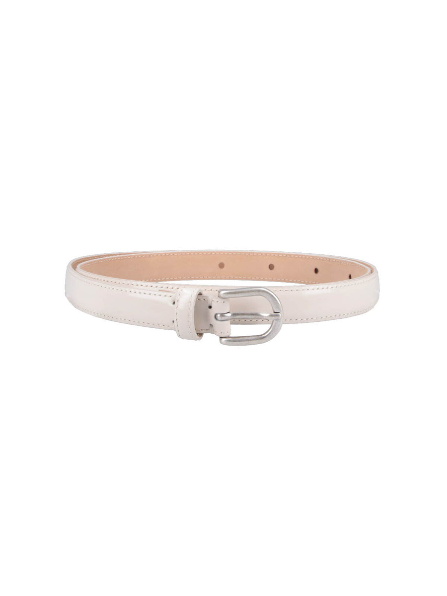 Mfpen 100% cow leather belt in white
