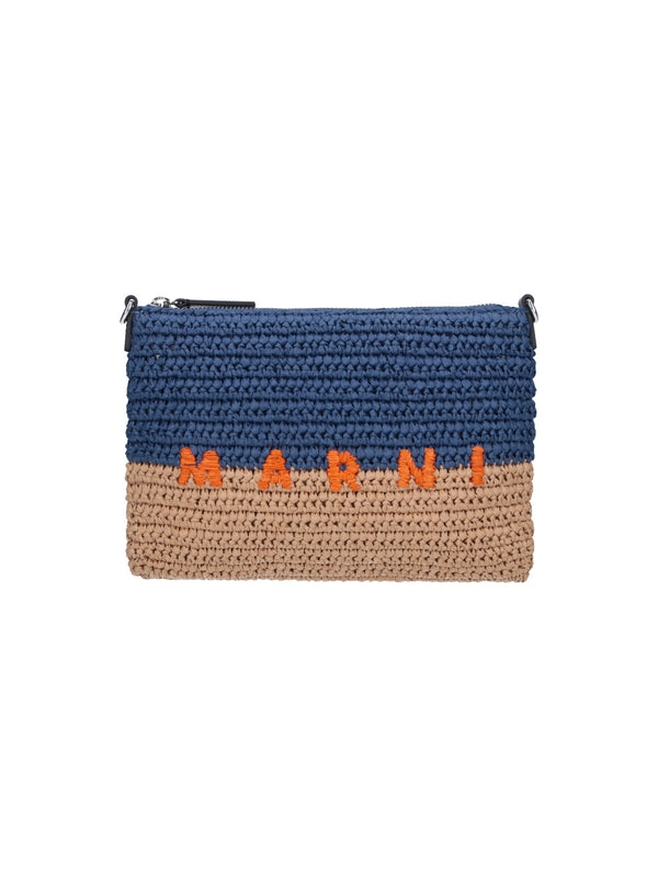 Marni 100% Paper clutch in blue