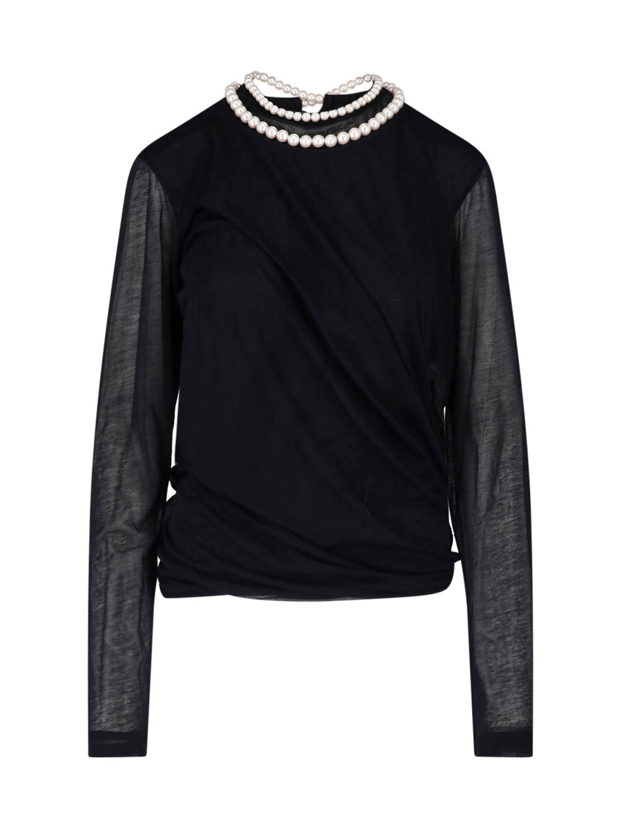 Junya Watanabe 100% cotton blouse in black