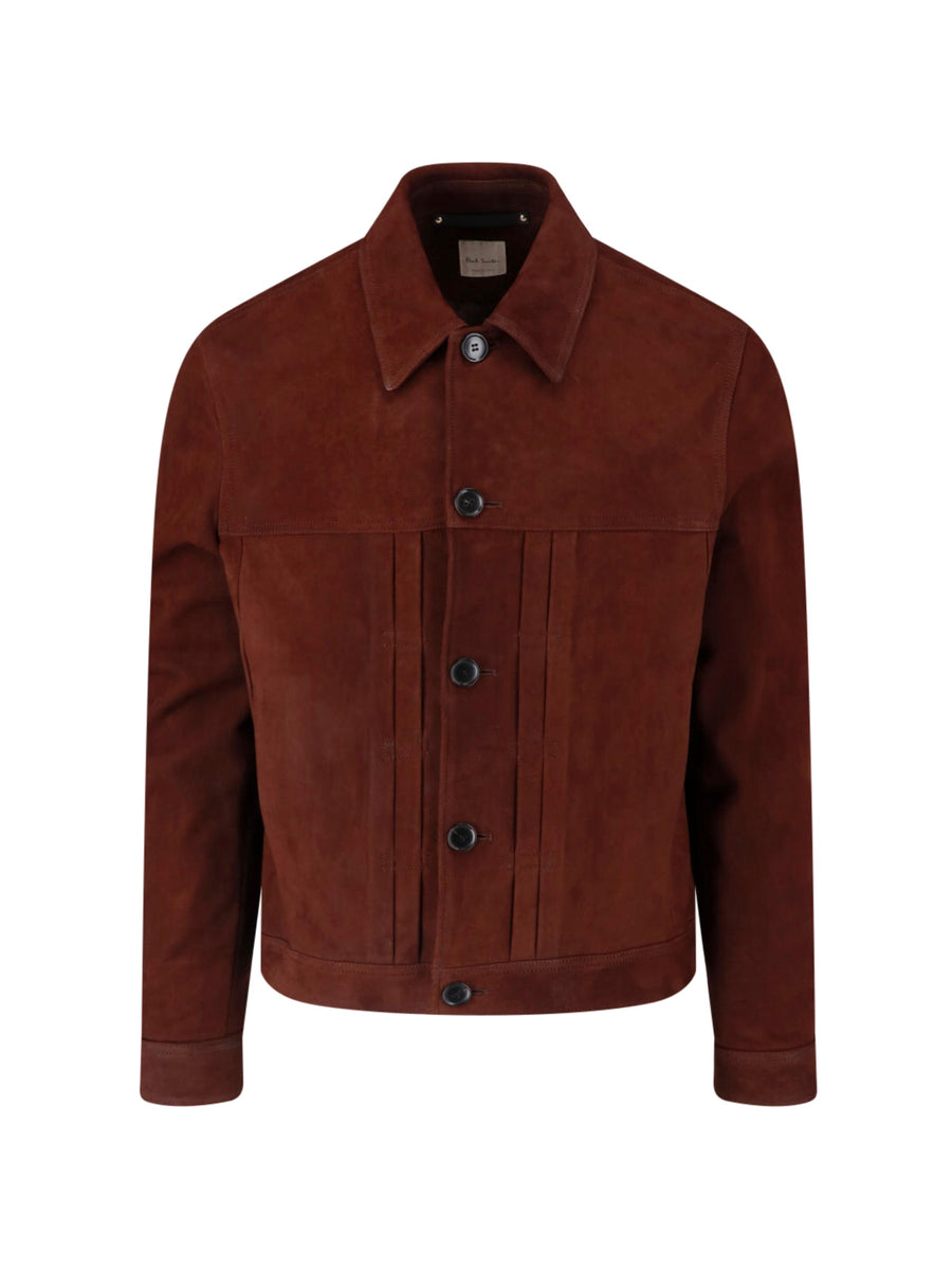 Paul Smith 100% Lamb Suede Leather jacket in brown