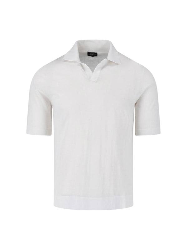 Ballantyne 100% cotton polo in white