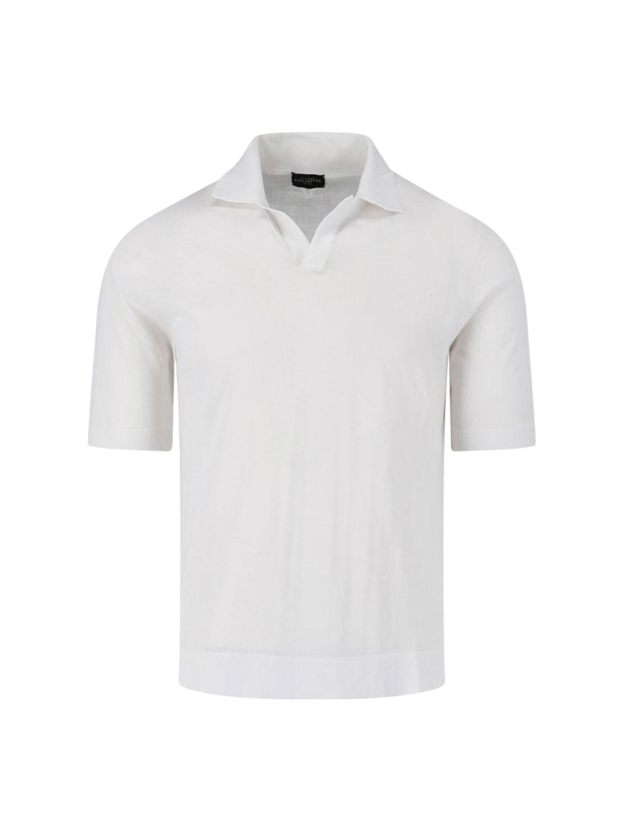 Ballantyne 100% cotton polo in white