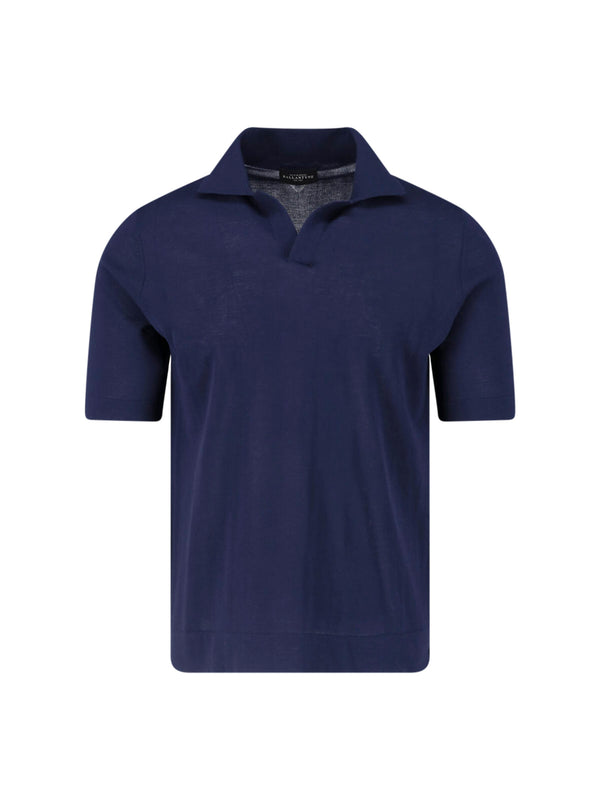 Ballantyne 100% cotton polo in navy