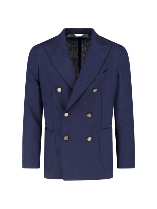 Boglioli 100% virgin wool blazer in navy