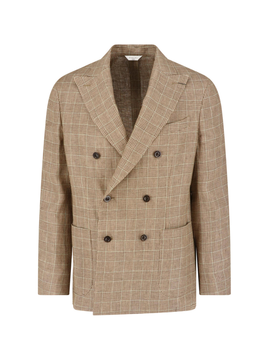Boglioli 100% linen blazer in beige