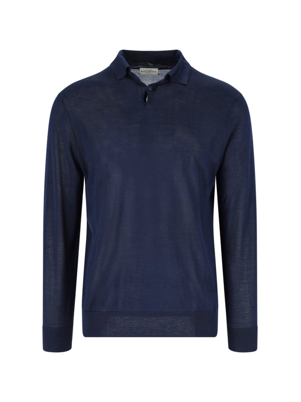 Ballantyne 85% silk sweater in navy