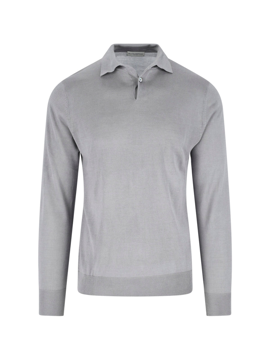 Ballantyne 85% silk sweater in gray