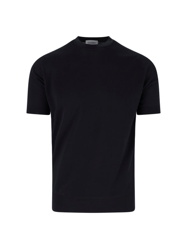 John Smedley 100% cotton t-shirt in black