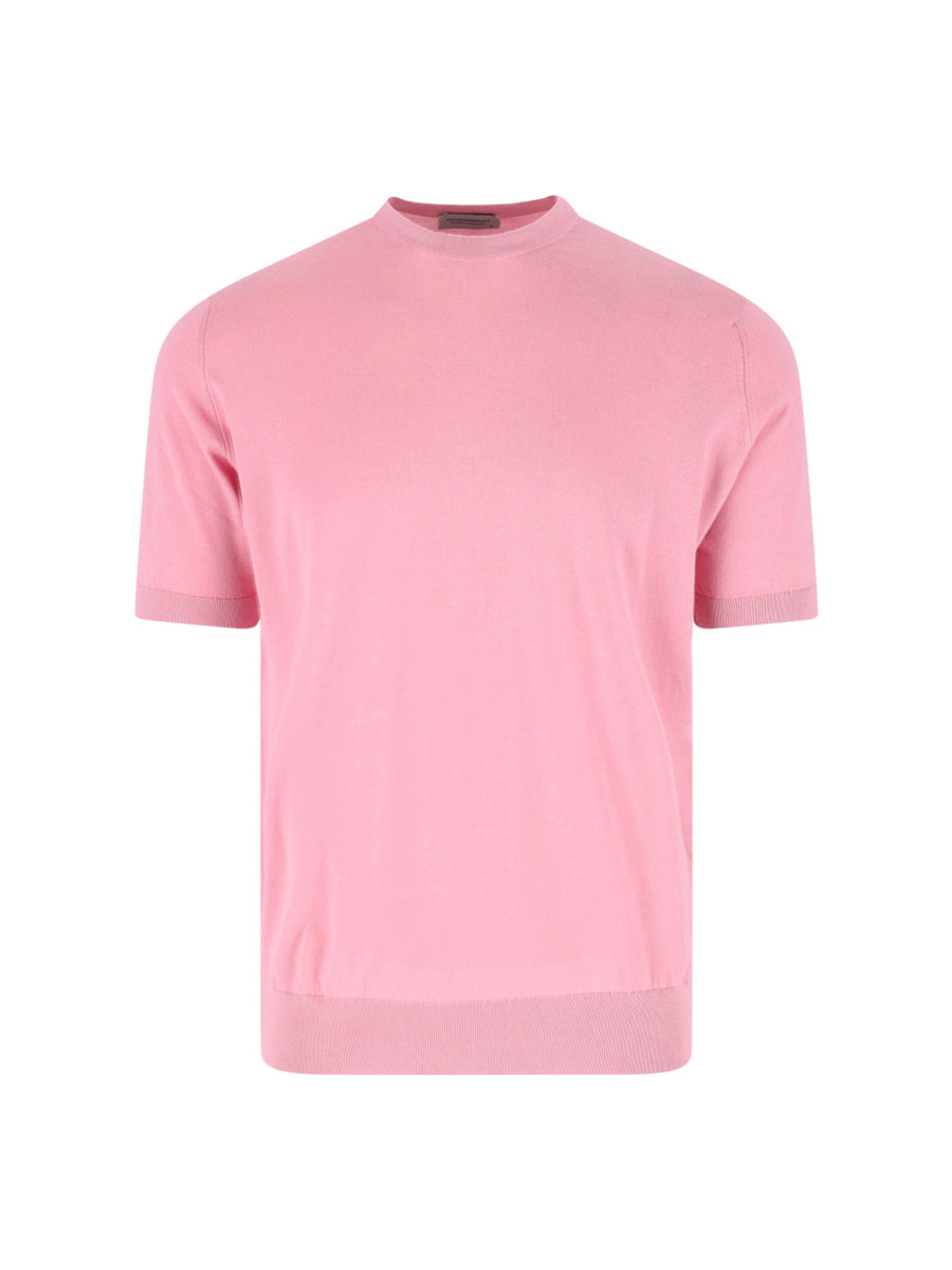 John Smedley 100% cotton t-shirt in pink